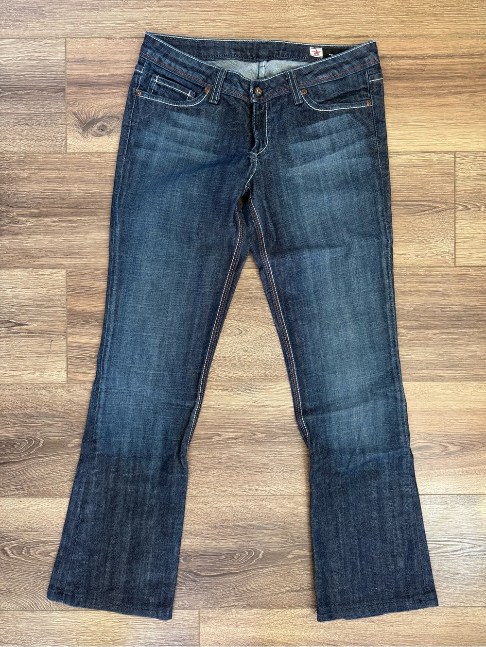 People’s Liberation Tanya Bootcut Flare Denim Jeans, Dark Wash
